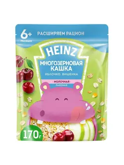 سرلاک بلغور جو دوسر با سیب و گیلاس به همراه شیر هاینز Heinz