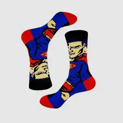 جوراب ساقدار صاف طرح سوپرمن 1 جفت