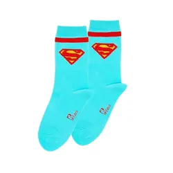 جوراب ساقدار طرح سوپرمن رنگ آبی برند پاتریس 1 جفت