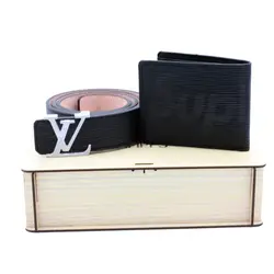 هدیه مردانه ست کیف و کمربند پک لویی ویتون 2تکه