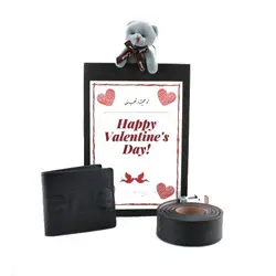 هدیه ولنتاین مردانه ست کیف و کمربند supreme تعداد 6 تیکه