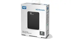 هارد اکسترنال وسترن دیجیتال مدل Elements ظرفیت 2 ترابایت