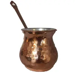 قهوه جوش ترک جذوه مسی دسته چوبی