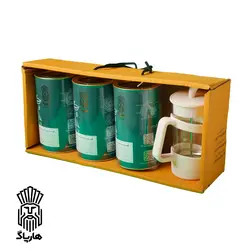 پکیج سه عددی قهوه فرانسه هارپاگ به همراه باندل هدیه فرنچ پرس