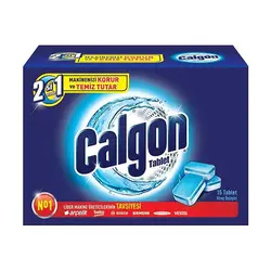 قرص جرم گیر کالگون ماشین لباسشویی دو در یک 15 عددی Calgon