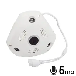 دوربین تحت شبکه پانوراما میکروفن دار IP fisheye camera 5mp | فروشگاه اینترنتی اچ دی تک