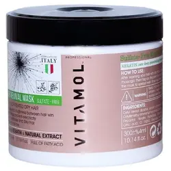 ماسک مو داخل حمام موهای رنگ شده و کراتینه ویتامول حجم 300mL