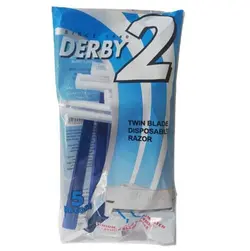 تیغ خودتراش دربی 2 لبه پاکتی 5 عددی