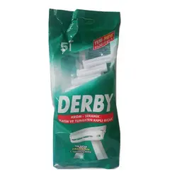 تیغ خودتراش دربی تک لبه پاکتی 5 عددی