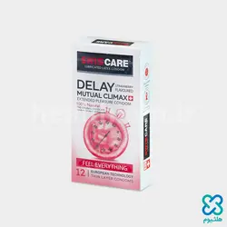 کاندوم تاخیری توت فرنگی سوئیس کر Swisscare Delay Mutual Climax بسته 12 عددی