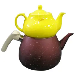 کتری قوری چدن رنگی
