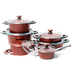 سرویس قابلمه ۱۲ پارچه کویر مدل ارکیده | فروشگاه اینترنتی هگمتان کالا