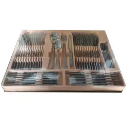 سرویس قاشق چنگال 128 پارچه هانوور طرح دار | فروشگاه اینترنتی هگمتان کالا