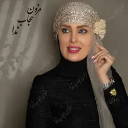 توربان مجلسی طلایی پولک دوزی شده - مزون حجاب ندا