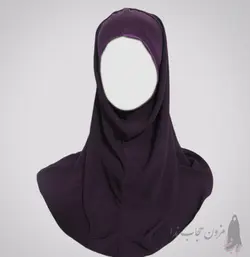 مقنعه کرپ نقابدار آسوده