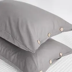 روبالشی کتان ارگانیک رنگ طوسی