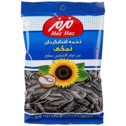 تخمه آفتابگردان نمکی با پوست 100 گرمی مزمز