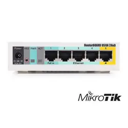 روتر اکسس پوینت 5 پورت 2.4 گیگاهرتز میکروتیک استوک Mikrotik RB951Ui-2HnD