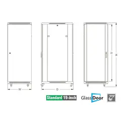 رک ایستاده 27 یونیت در عمق های 60 و 80 و 100 سانتی متر اچ پی آسیا