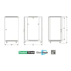 رک ایستاده 17 یونیت در عمق های 60 و 80 و 100 سانتی متر اچ پی آسیا