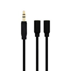 کابل تبدیل 1 به 2 جک 3.5 میلی متری کی نت مدل K-AC856 طول 0.20 متر
