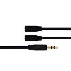کابل تبدیل 1 به 2 جک 3.5 میلی متری کی نت مدل K-AC856 طول 0.20 متر