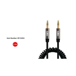 کابل AUX فنری کی نت پلاس مدل KP-C1011 به طول 1.5 متر