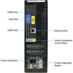 مینی کیس استوک 4 گیگ رم سی پی یو Intel Core i3-3220 هارد 500 گیگ DELL 3010 SFF