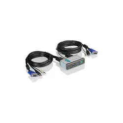 سوئیچ کی وی ام PS/2 کوچک 2 پورت دی لینک kvm-121