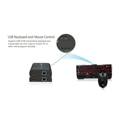 KVM اکستندر HDMI به همراه موس وکیبورد USB لنکنگ LKV373KVM LENKENG