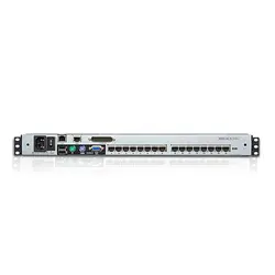 کی وی ام کنسول 17 اینچ 16 پورت آتن KL1516AiM Dual Rail CAT5 ATEN
