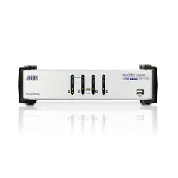 کی وی ام سوئیچ چهار پورت USB / VGA همراه با صدا و DUAL VIEW آتن CS1744C ATEN