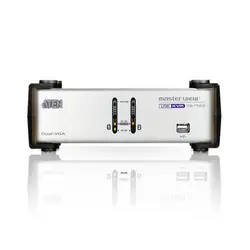 کی وی ام سوئیچ 2 پورت USB VGA Dual Display/Audio آتن CS1742 ATEN