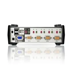 کی وی ام سوئیچ 4 پورت PS/2-USB VGA/Audio آتن CS1734B ATEN