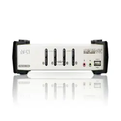کی وی ام سوئیچ 4 پورت PS/2-USB VGA/Audio آتن CS1734B ATEN