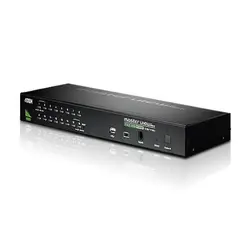 کی وی ام سوئیچ 16 پورت PS/2-USB / VGA همراه پورت Daisy-chain و USB Peripheral آتن CS-1716A ATEN