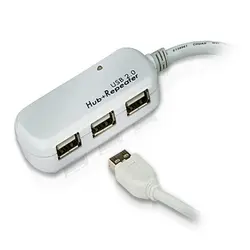 هاب USB 2.0 چهار پورت کابل اکستندر آتن UE-2120H up to 60m ATEN