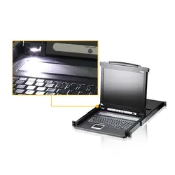 ال سی دی کی وی ام سوئیچ 8 پورت PS/2-USB / VGA همراه با پورت Daisy – chain آتن CL1008M ATEN
