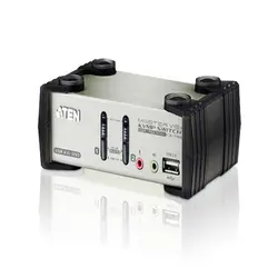 کی وی ام سوئیچ 2 پورت PS/2-USB VGA/Audio آتن CS1732B ATEN