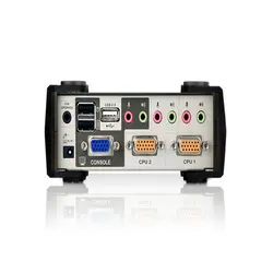 کی وی ام سوئیچ 2 پورت PS/2-USB VGA/Audio آتن CS1732B ATEN