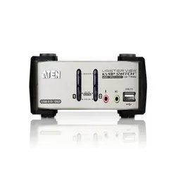 کی وی ام سوئیچ 2 پورت PS/2-USB VGA/Audio آتن CS1732B ATEN