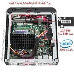 تین کلاینت دیتاشین پردازنده اینتل اتم D2700 هارد 16G مدل DATASHEEN TC18AE3