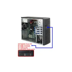سرورایستاده سوپرمیکرو-کیس SC732D4-500B مادر برد Supermicro MBD-X10SLL-F