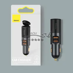 شارژر فندکی فست شارژ بیسوس Baseus Share Together With Cigarette Lighter U+U 120W CCBX-120U CCBT-D0G