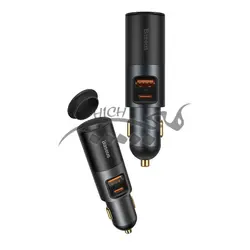 شارژر فندکی فست شارژ بیسوس Baseus Share Together With Cigarette Lighter U+U 120W CCBX-120U CCBT-D0G