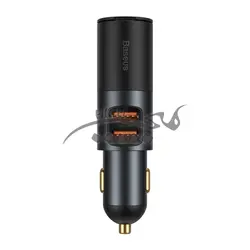 شارژر فندکی فست شارژ بیسوس Baseus Share Together With Cigarette Lighter U+U 120W CCBX-120U CCBT-D0G