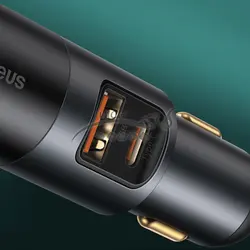شارژر فندکی فست شارژ بیسوس Baseus Share Together With Cigarette Lighter U+U 120W CCBX-120U CCBT-D0G