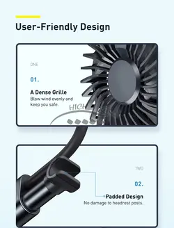 پنکه صندلی اتومبیل بیسوس Baseus Blustery Car Two-Headed Vehicle Fan CXJF-01 دارای دو فن