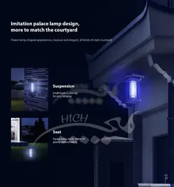 چراغ حشره کش بیسوس Baseus Pavilion Courtyard Mosquito Killer ACMWD-TA01 CN Plug