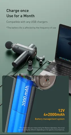 ماساژور تفنگی بیسوس Baseus Booster Dual Mode Massage Gun ACJMQ-0G 29W